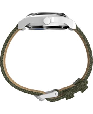 Men's Mechanical Automatic Green Nylon Watch, 40mm