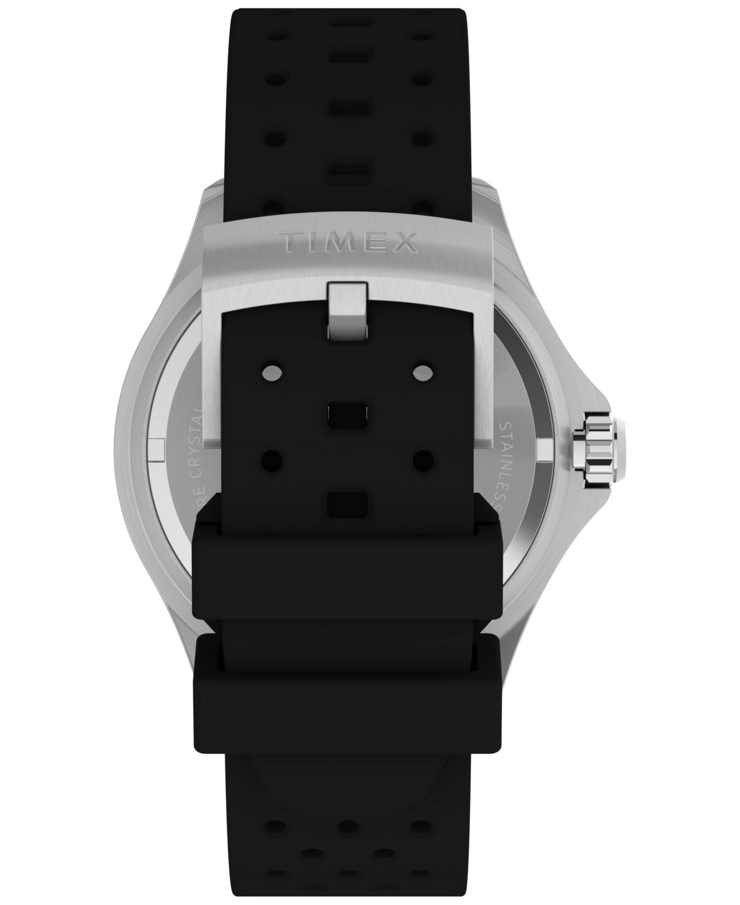 Мужские часы Timex Quartz Analog Black Rubber, 44mm — фото 3