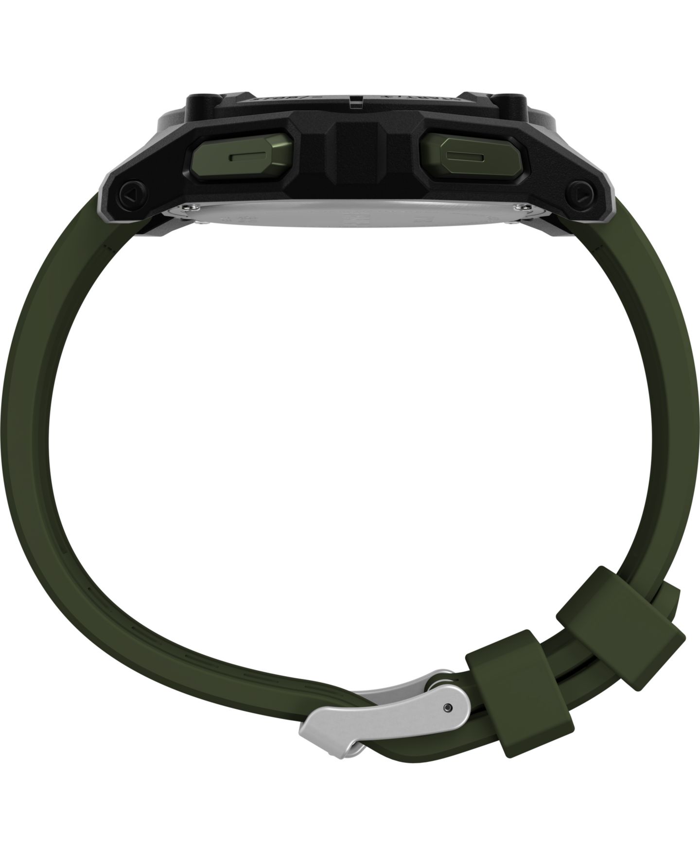Мужские часы Timex Chronograph Green Silicone Watch, 49mm — фото 2
