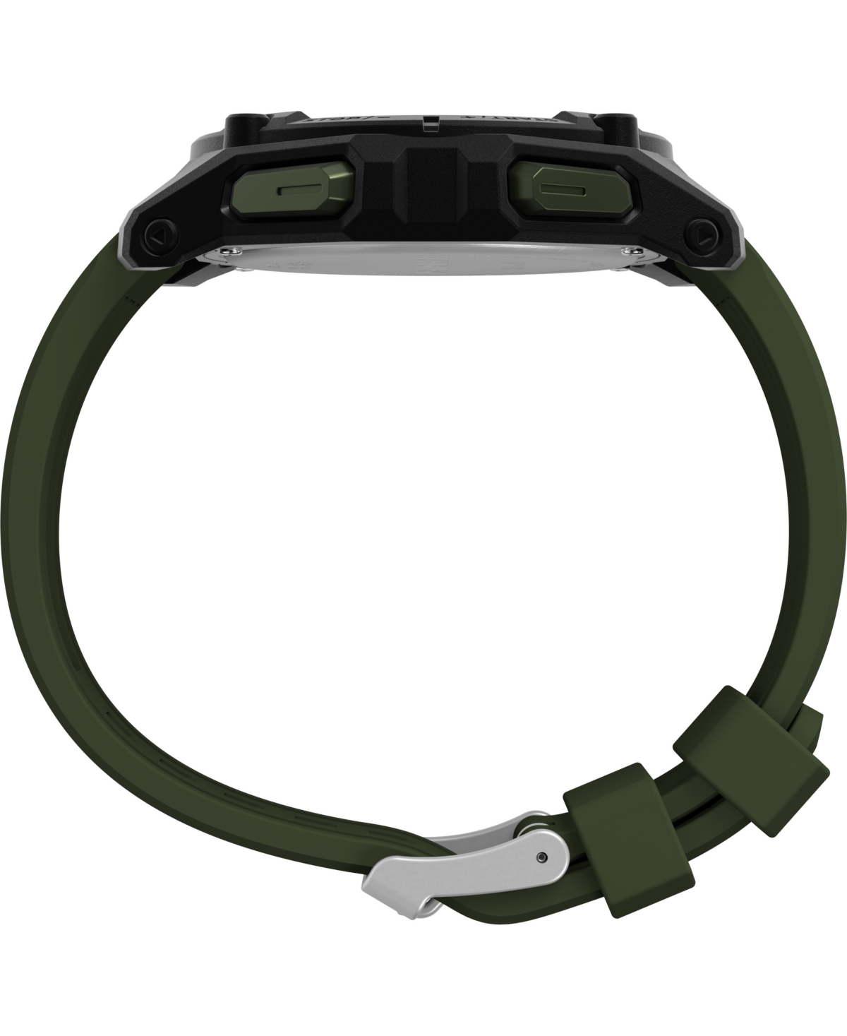 Timex Men's Chronograph Green Silicone Watch, 49mm In Green