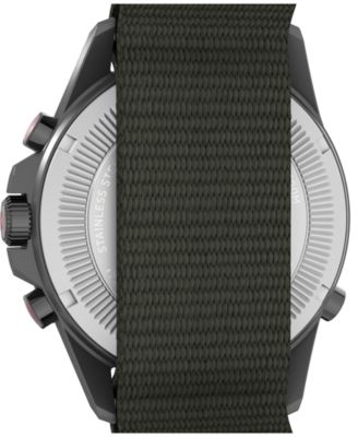 Men's Quartz Analog Green Nylon Watch, 43mm