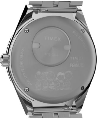 Men's Quartz Analog Silver-Tone Stainless Steel Watch, 38mm