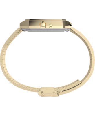 Men's Quartz Analog Digital Gold-Tone Stainless Steel Watch, 33mm