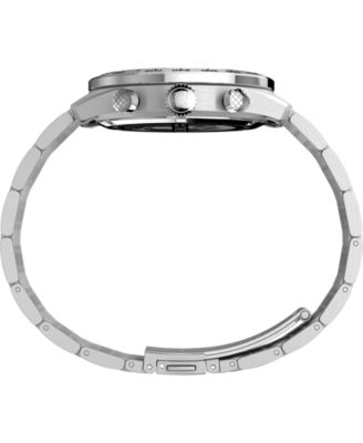 Men's Quartz Analog Silver-Tone Stainless Steel Watch, 41mm