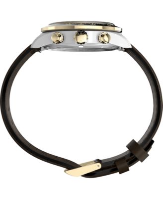 Men's Quartz Analog Brown Leather Watch, 39mm