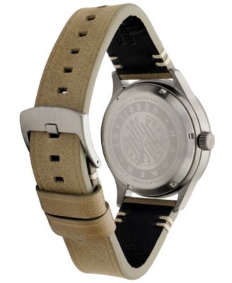 Men's Hawker Hurricane Kent Automatic Gray Leather Strap Watch, 43mm