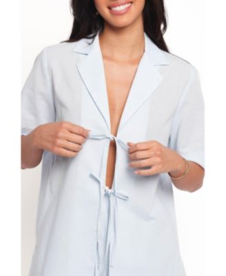 Women's Aaliyah Cotton Tie Front Top