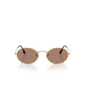 Unisex Oval Metal Chromance Sunglasses, RB3547