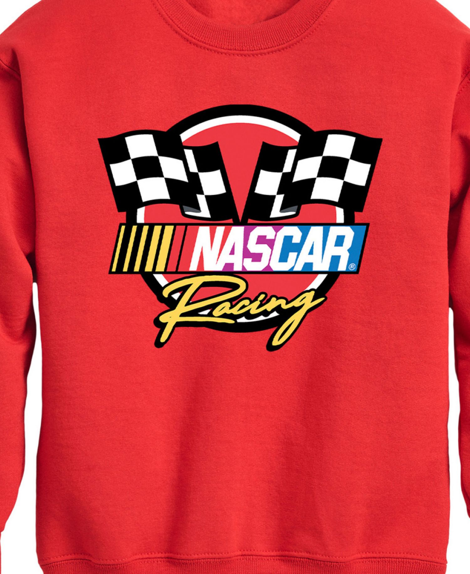 Big Boys Racing Logo Graphic Crew Fleece Sweatshirt