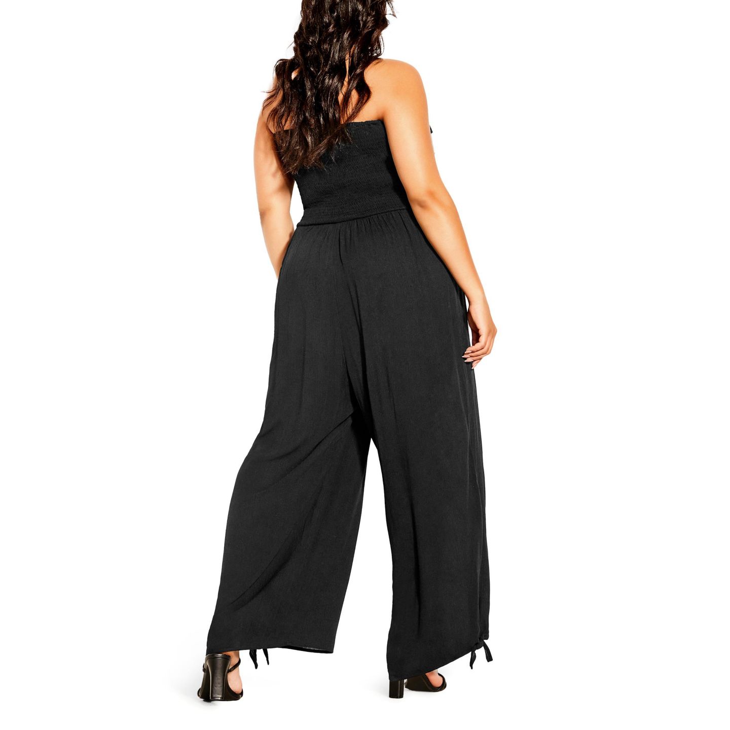 Женский комбинезон CITY CHIC Plus Size Smocked Jumpsuit, цвет: Чёрный — фото 3