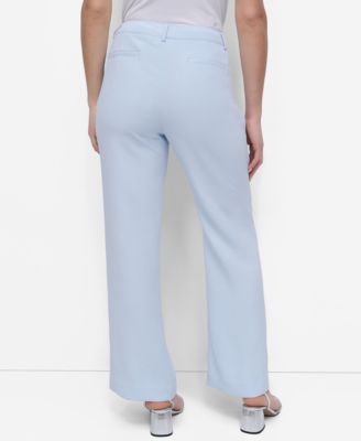 DKNY Petite Mid Rise Straight-Leg Pants