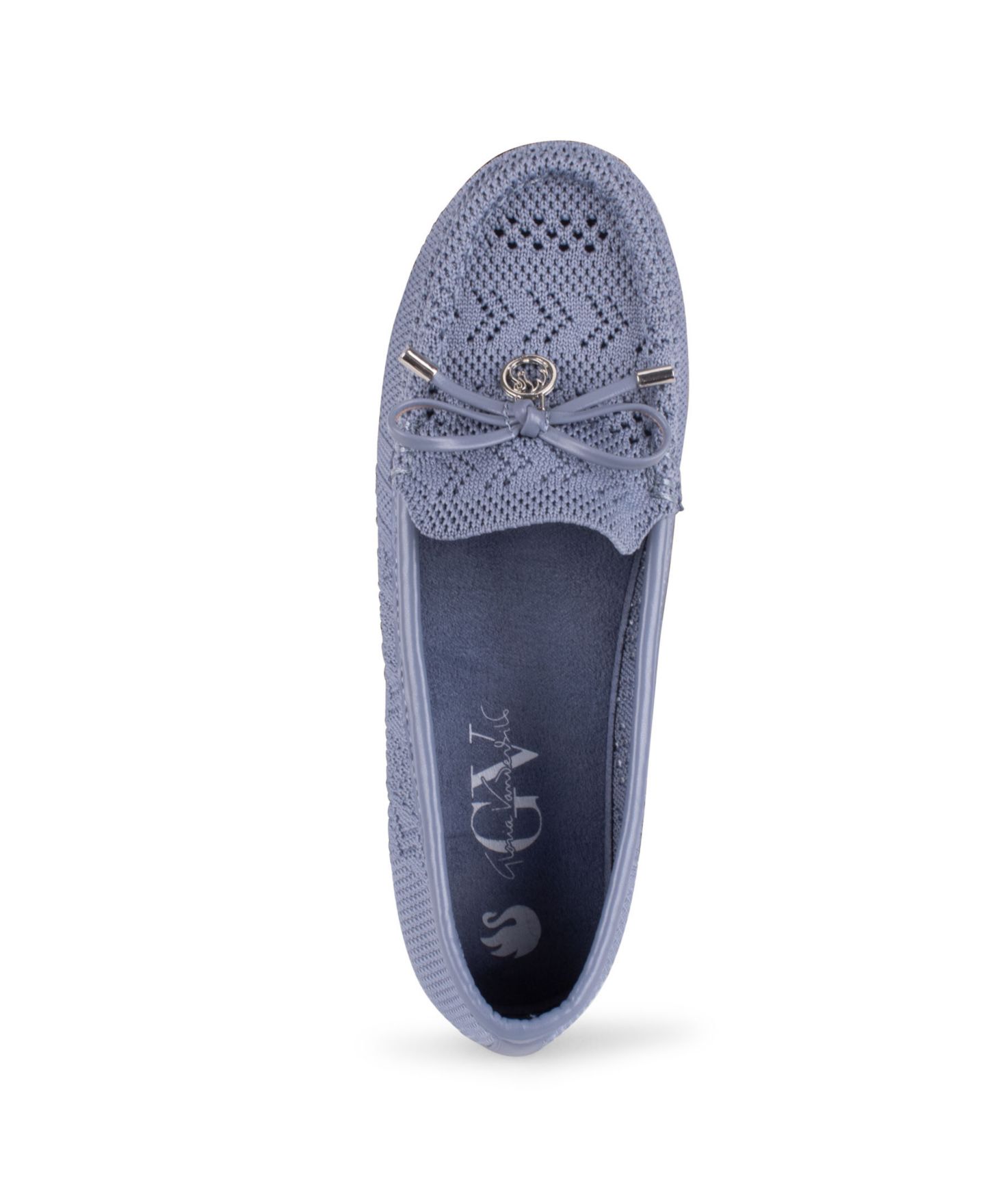 Женские балетки Gloria Vanderbilt Rita Knit Slip On Flats, цвет: Джинсовый — фото 6