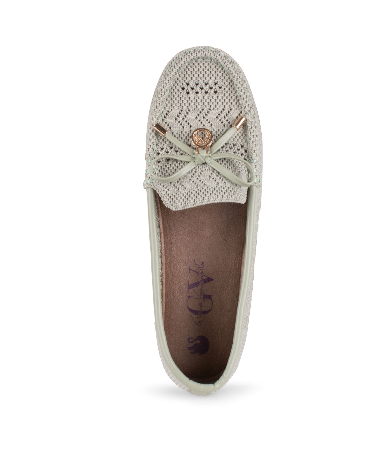 Gloria Vanderbilt Women's Rita Knit Slip On Flats In Sage Green