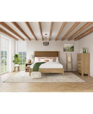 Furniture - Davie 3-Pc. King Set (Leather Bed, Chest & 1-Drawer Nightstand)