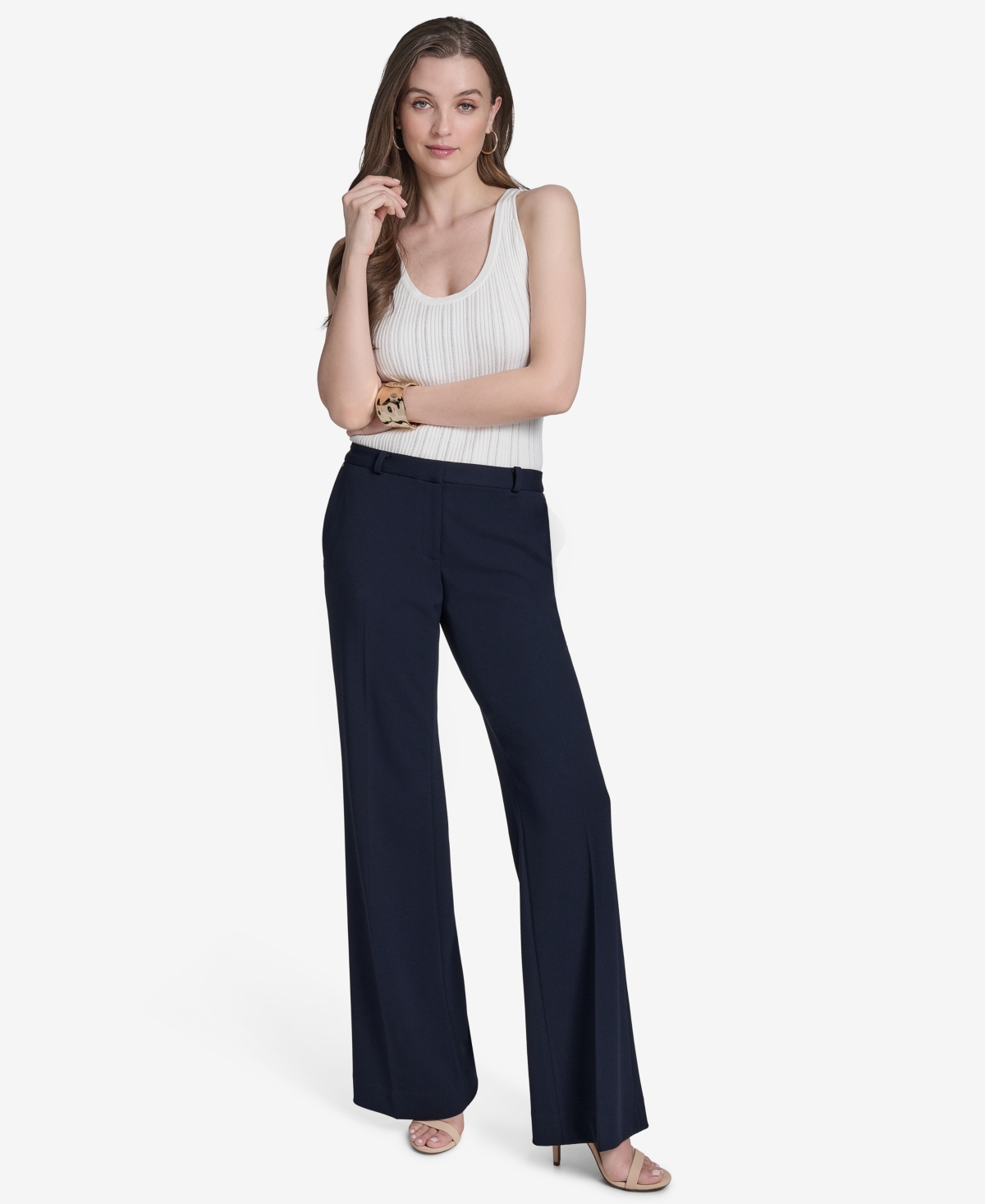 HALSTON WOMEN'S FRONT SLASH POCKET PANT 