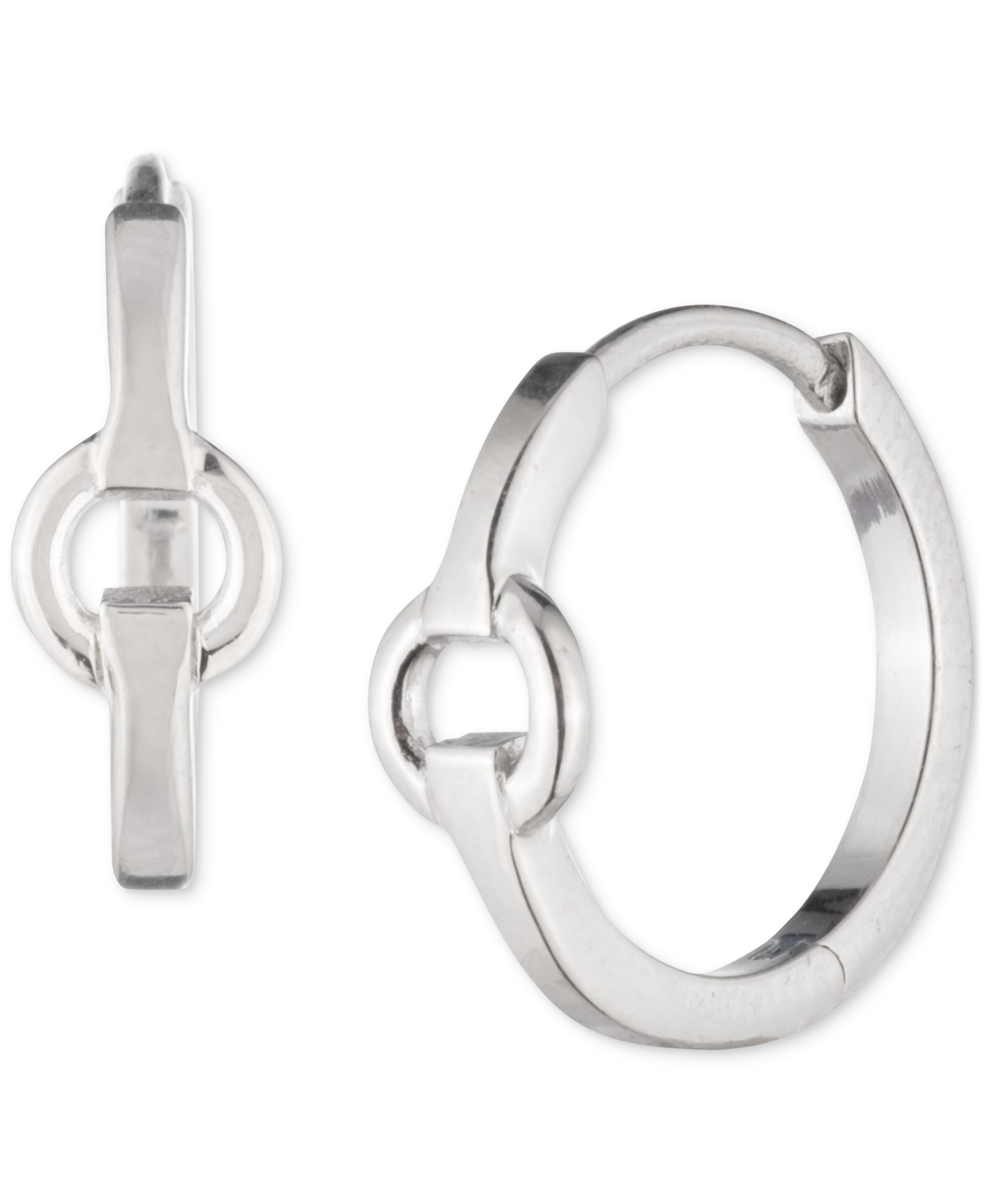 Ralph Lauren Sterling Silver Small Link Hoop Earrings, 0.55"