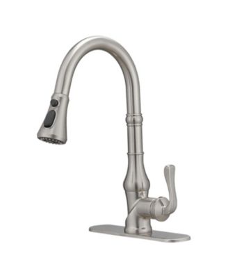 Single-Handle Pull-Down Sprayer and 3 Spray Modes High Arc Kitchen Faucet