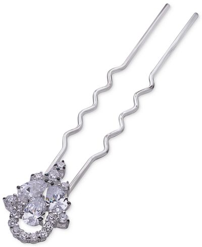 Nina Silver-Tone Cubic Zirconia Hairpin