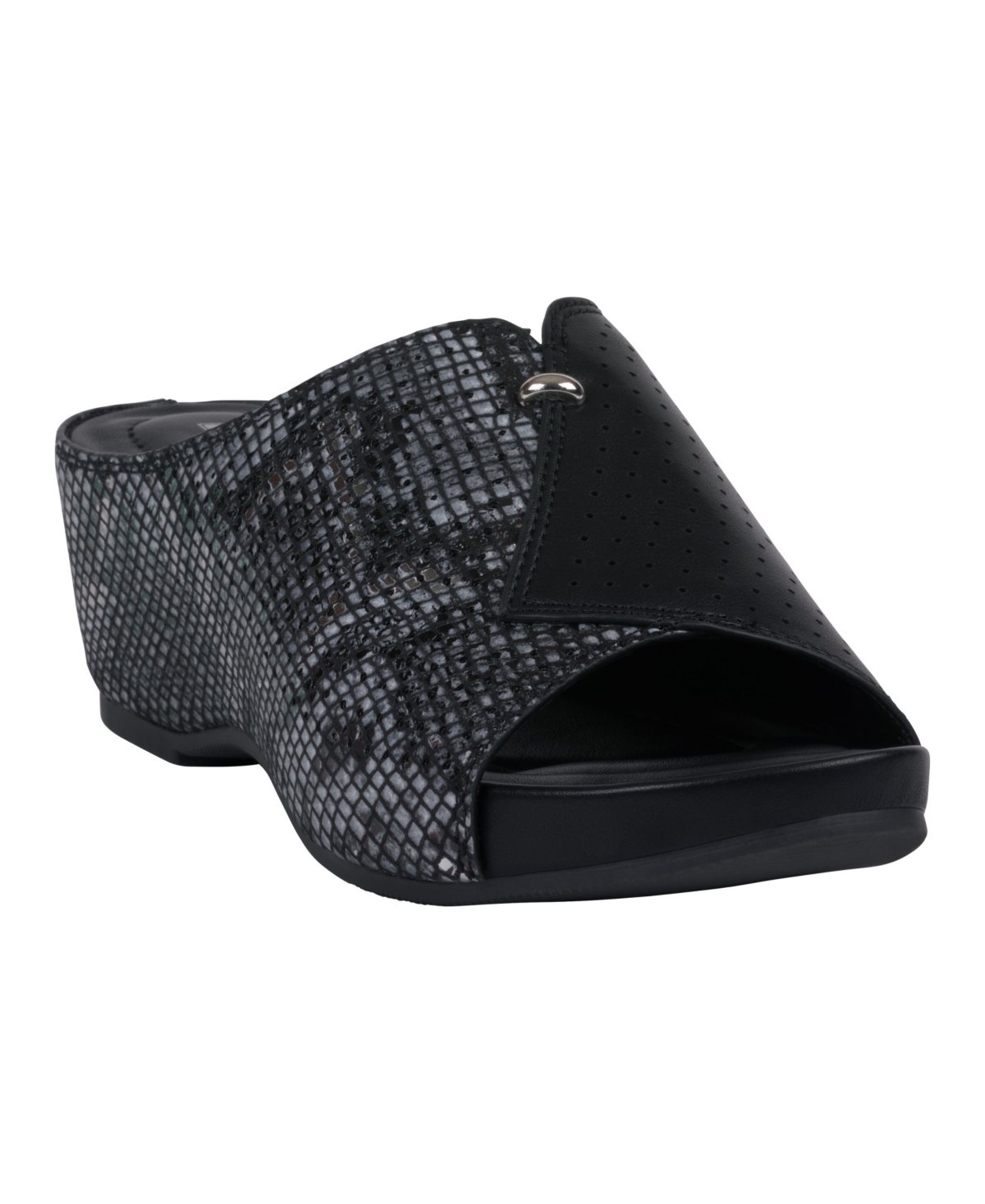 Gc Shoes Dacia Wedge Slide Sandal In Black