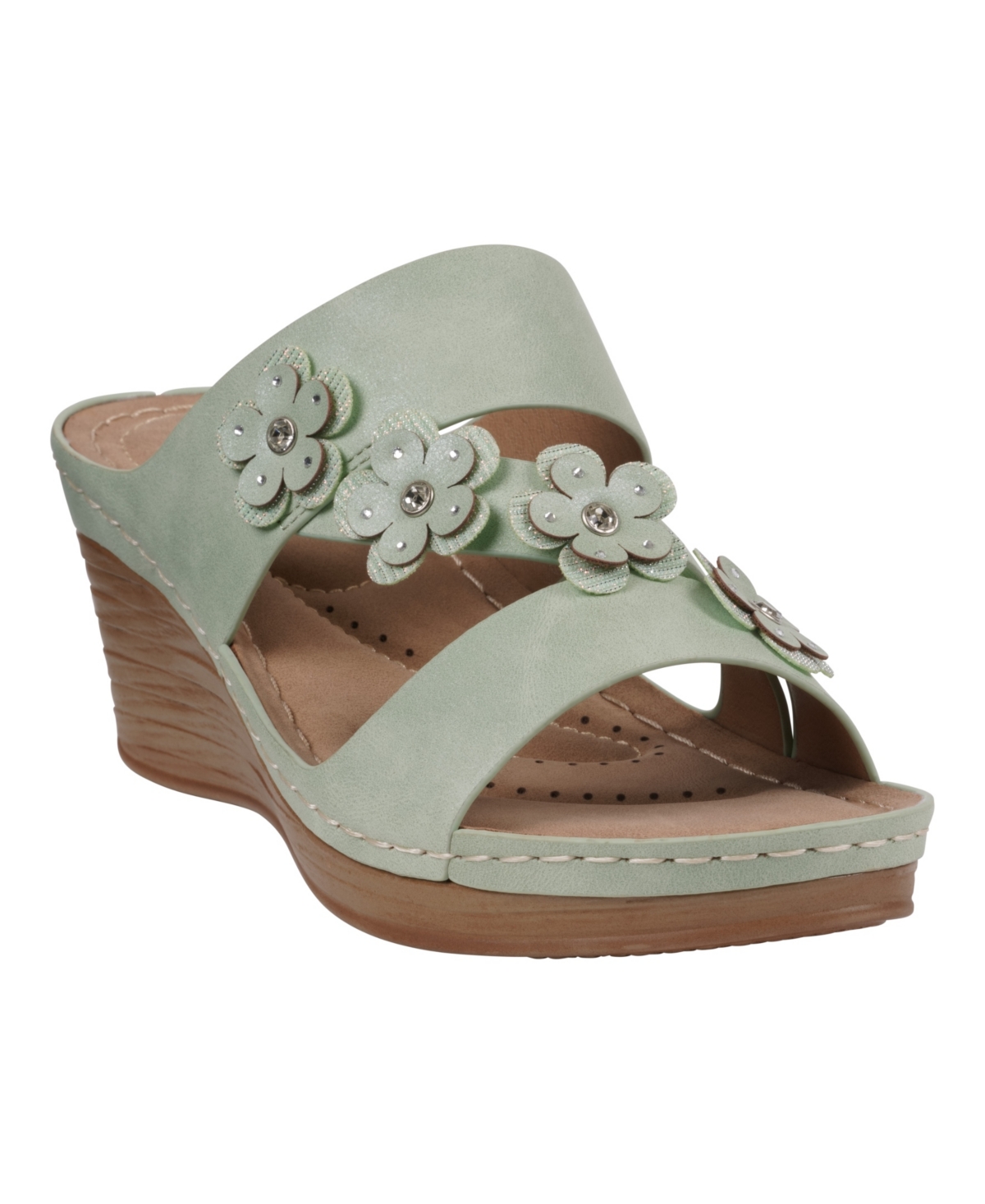 Gc Shoes Halia Wedge Sandal In Sage