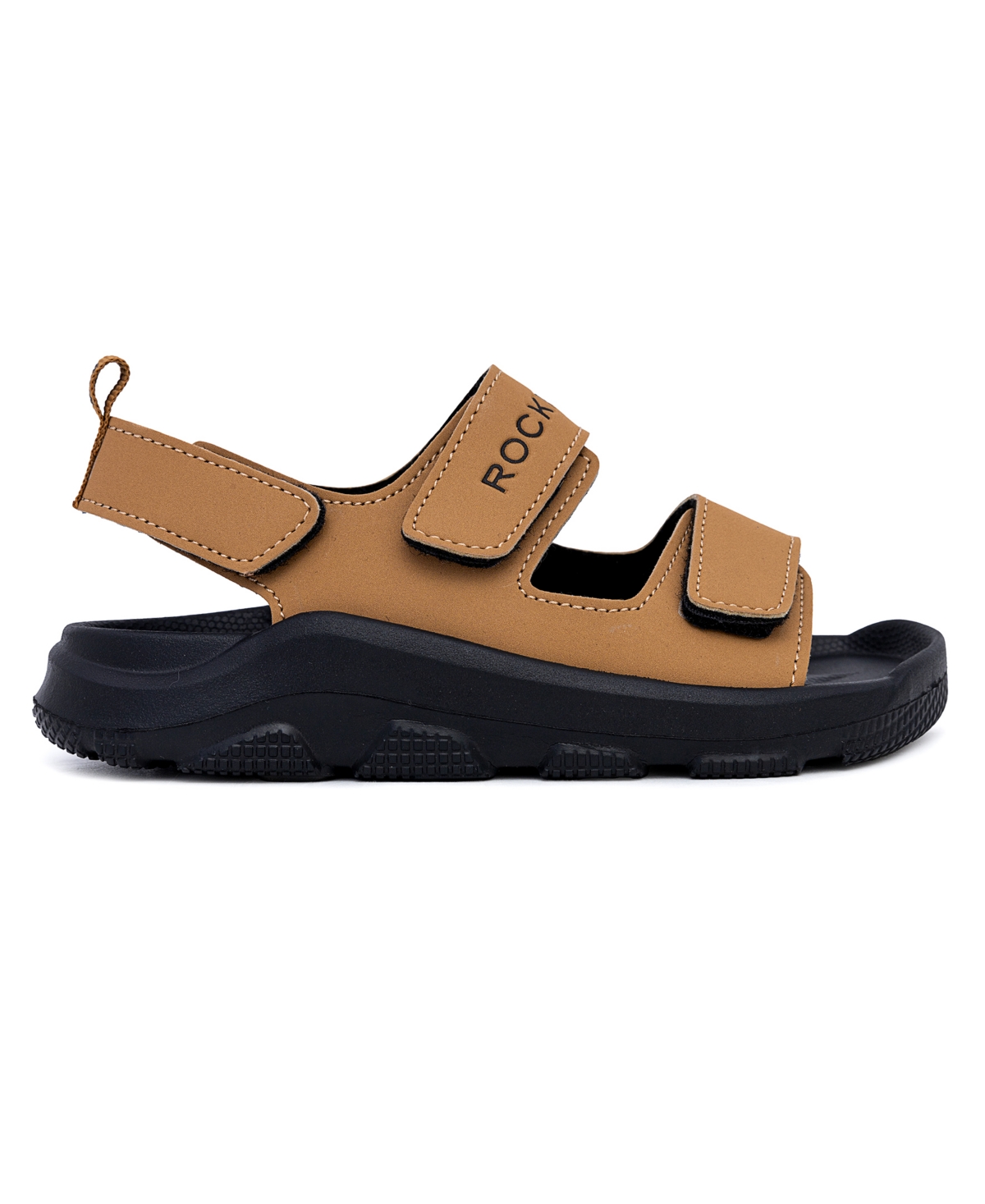 Rockport Little And Big Boys Rk Quillen Flat Sandal In Brown,black