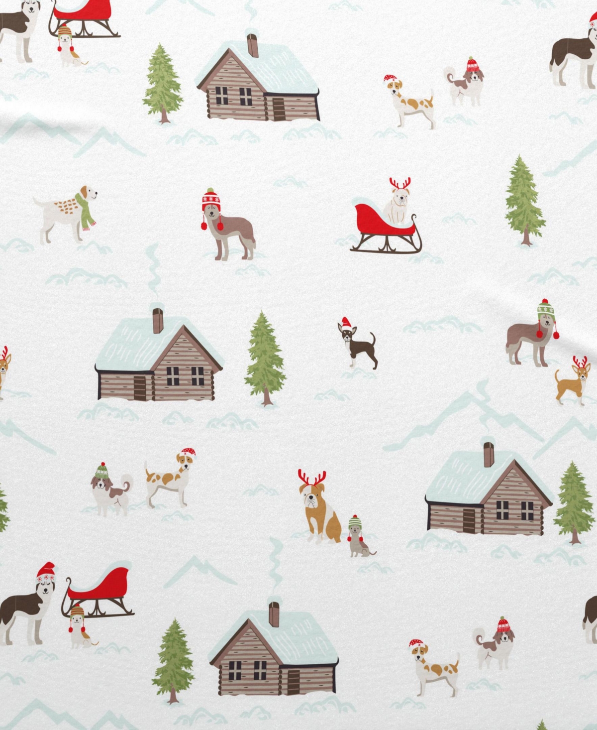 Linery & Co. Ultra-Soft Turkish Cotton Flannel Holiday Print Sheet Set