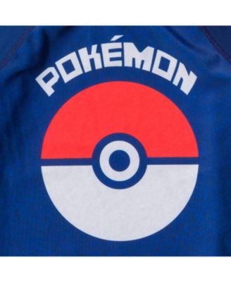 Boys Pikachu Rash Guard and Swim Trunks