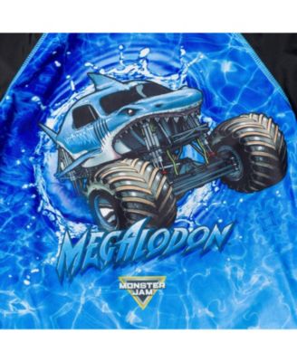 Boys Pullover Rash Guard and Swim Trunks Outfit Set