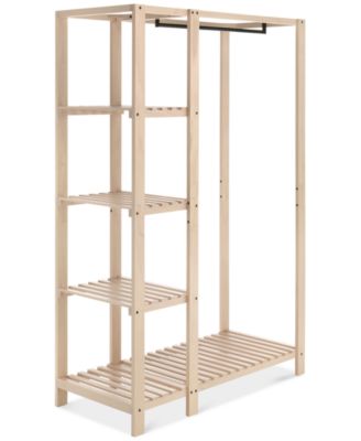 Whitmor - Wood-Slat Wardrobe