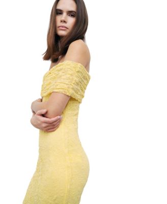 Women's Off-The-Shoulder Lace Detailed Maxi Dress