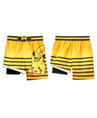 Boys Pikachu Compression UPF 50+ Swim Trunks Bathing Suit