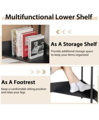 Triangle Computer Corner Desk with Charging Station