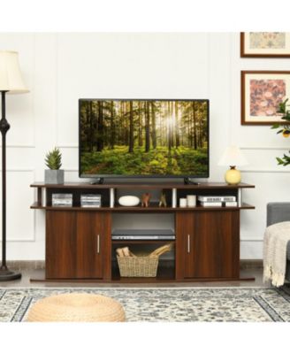 63 Inch TV Entertainment Console Center with 2 Cabinets