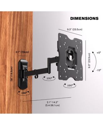 Premium Articulating TV Wall Mount for Heavy Duty TV for 17-42 Inch Flat and Curved TV Screens, Holds Up to 44 lbs Max VESA 200x200