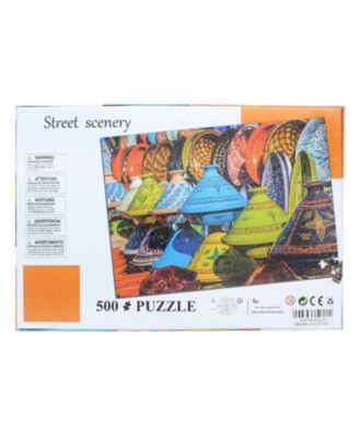 Street Scenery Colorful Pottery 500 Piece Jigsaw Puzzle