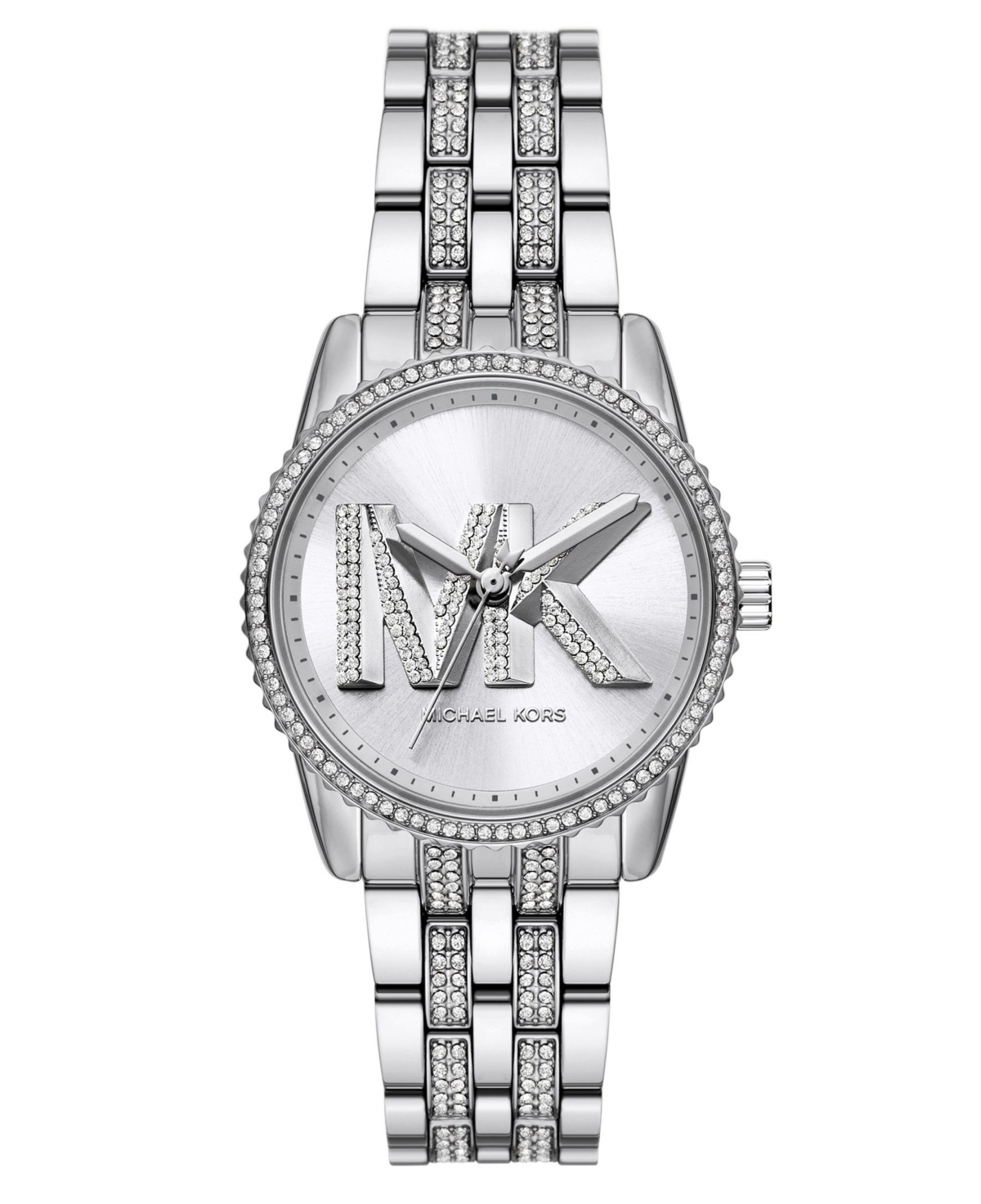 Michael Kors Women's Ritz Chronograph Silver-tone Stainless Steel Watch, 35mm In Silver-tone