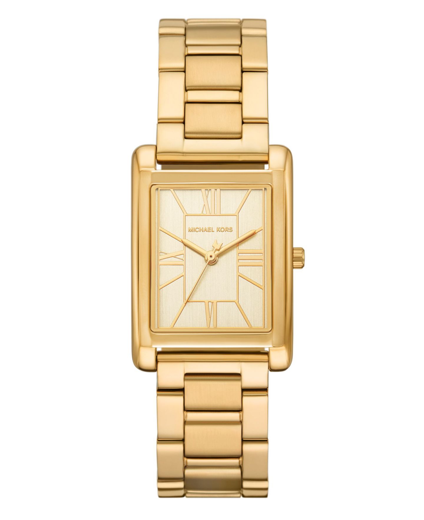 Женские часы Michael Kors Essex Gold-Tone Stainless Steel Watch, 26x36mm — фото 1