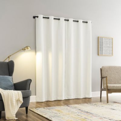 Aldwin Slub Texture Magnetic Closure 100% Blackout Grommet Curtain Panel