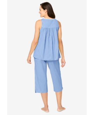 Women's Only Necessities Sleeveless Pj Capri Set