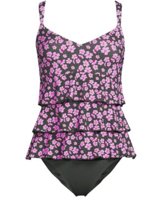 Women's Ruffle Fauxkini One Piece Swimsuit