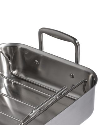 Stainless Steel Clad 17" Roasting Pan
