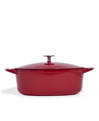 Enameled Cast Iron 7.5-Quarts Oval Dutch Oven with Lid