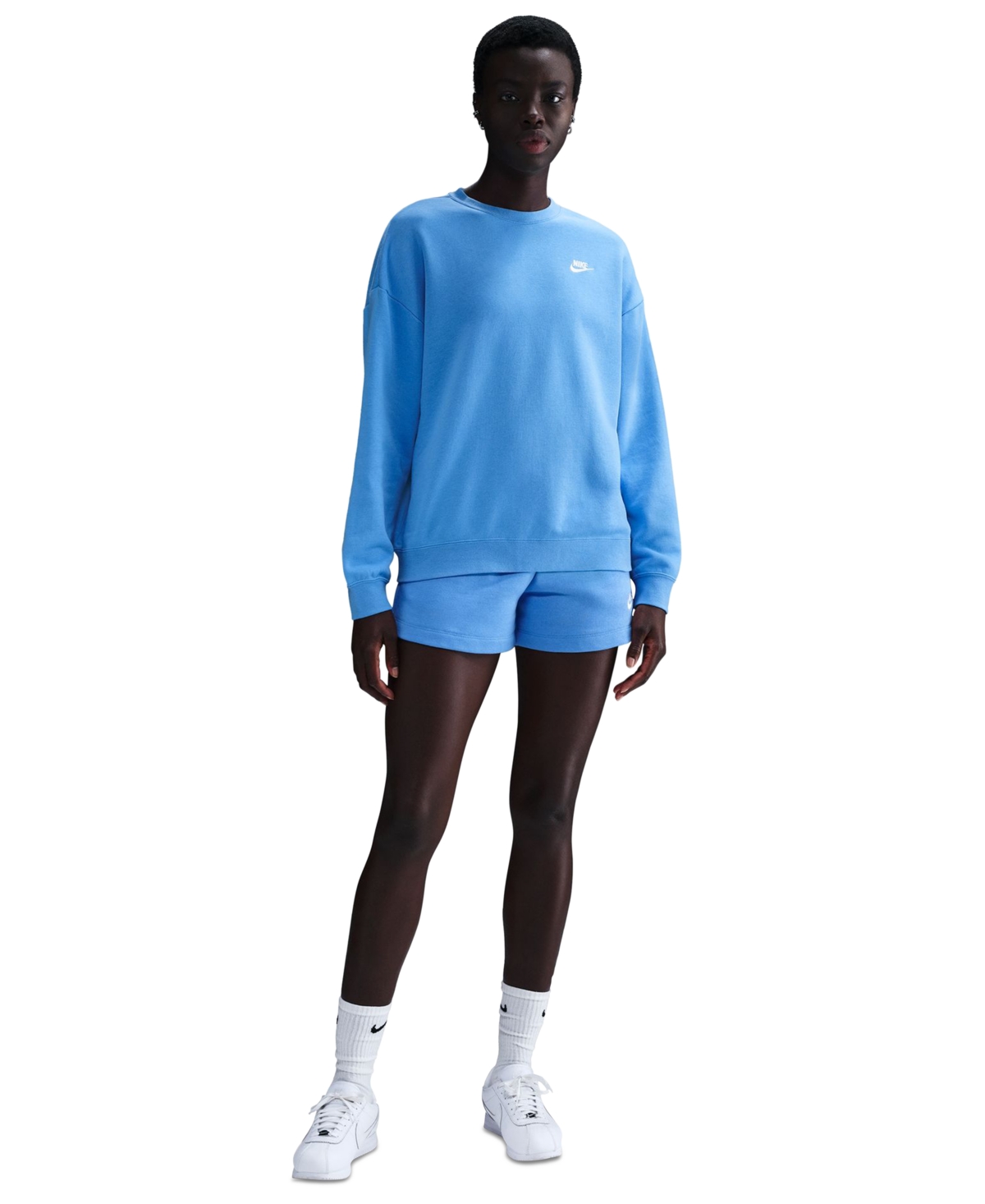 Nike Women's Sportswear Club Fleece Crewneck Sweatshirt In Blue