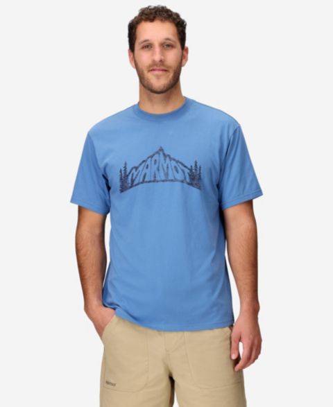 Мужская футболка Marmot Peaks and Trees Short Sleeve, цвет: Облачный