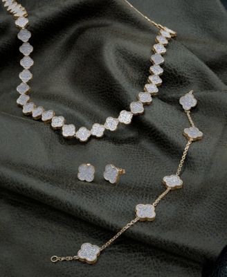 Men's Diamond Clover Stud Earrings (1/2 ct. t.w.) in 10k Yellow Gold