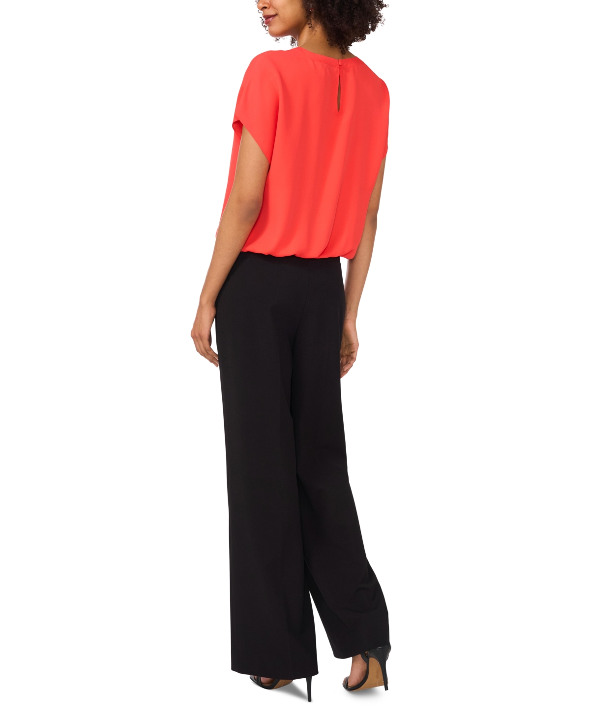 Vince Camuto Women's Short-sleeve Tie-hem Top In Cayenne
