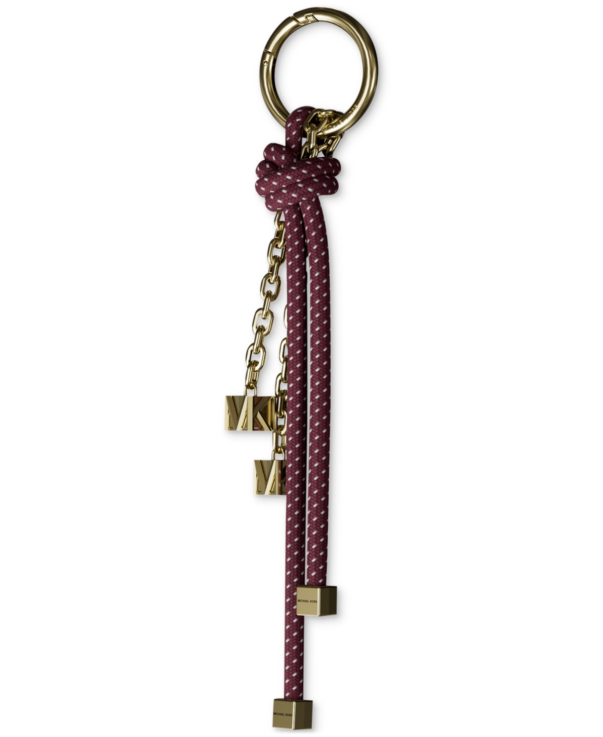 Michael Michael Kors Speckled Cord Bag Charm - Dark Caramel