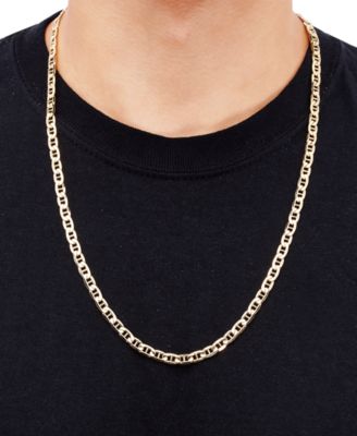 Lightweight Polished Mariner Link 24" Chain Necklace (5.5MM) in 14k Gold