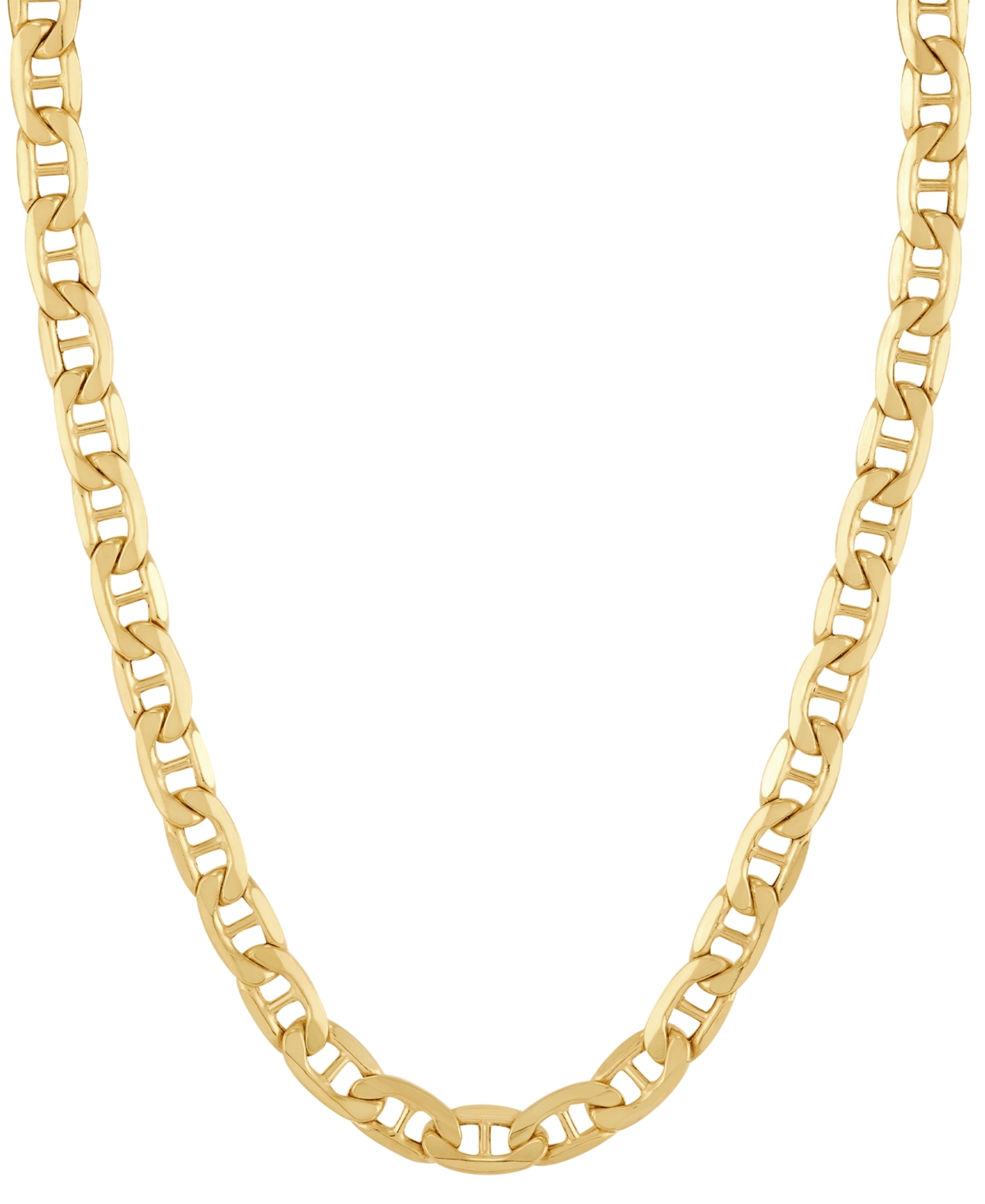 Lightweight Polished Mariner Link 18" Chain Necklace (5.5MM) in 14k Gold - Yellow Gold