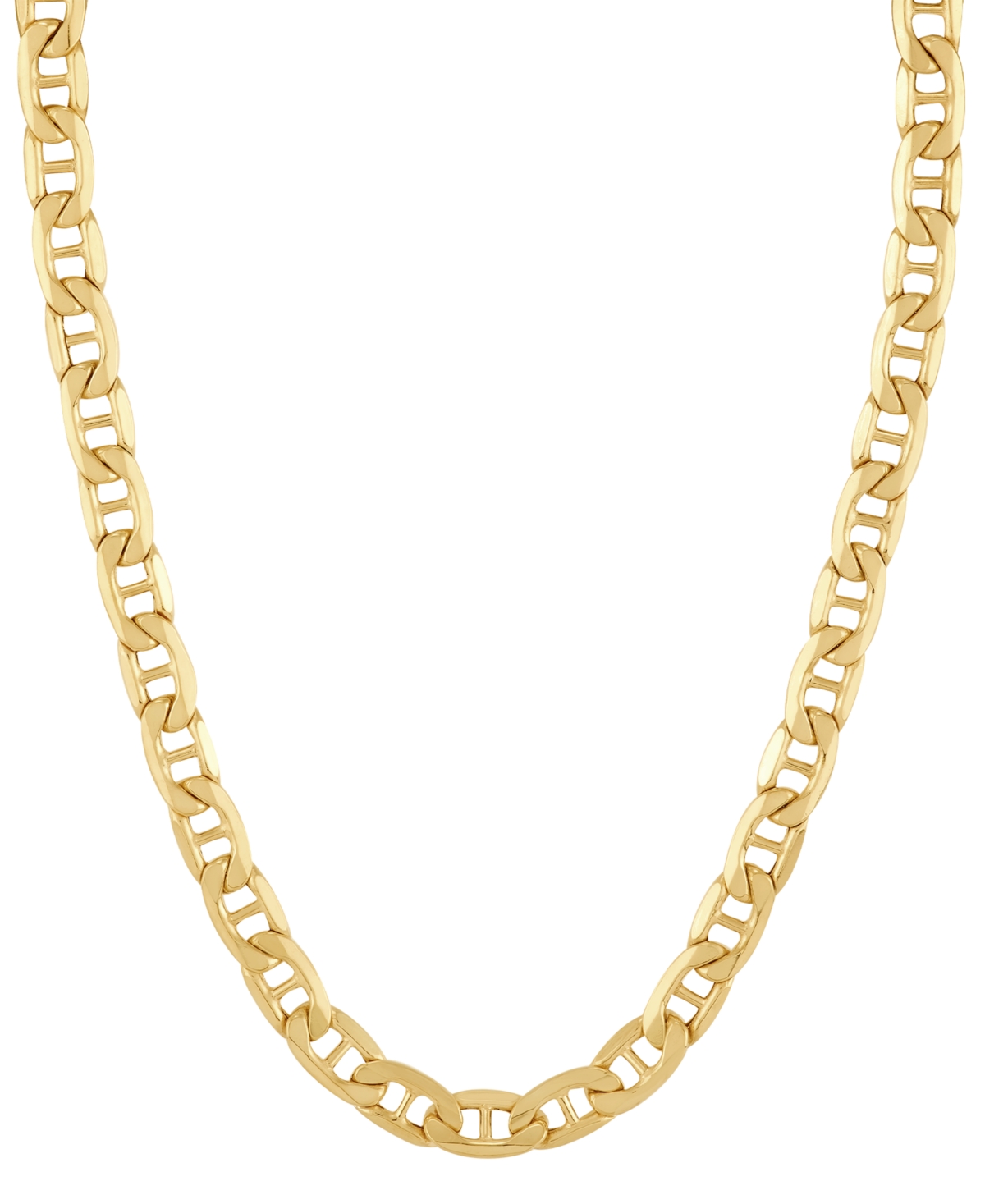 Italian Gold Polished Mariner Link 22" Chain Necklace (5.5mm) In 14k Gold